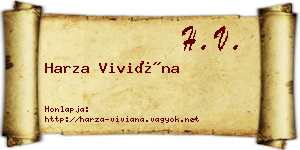 Harza Viviána névjegykártya